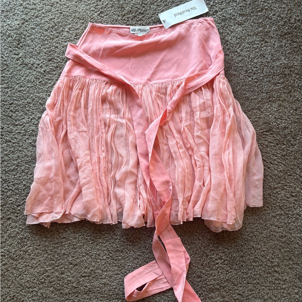 Blumarine Soft Coral-Pink Silk Shell